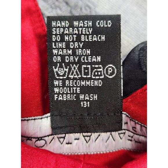 Vtg Jonathan Martin Midi Silk Dress Red Black Overlay Polka Dots Fairy Y2K Sz 12 - Picture 5 of 5